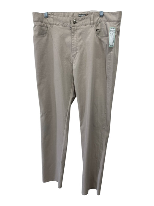 Peter Millar Size 36 Light Brown Polyester Solid Zip Fly Men's Pants Light Brown / 36
