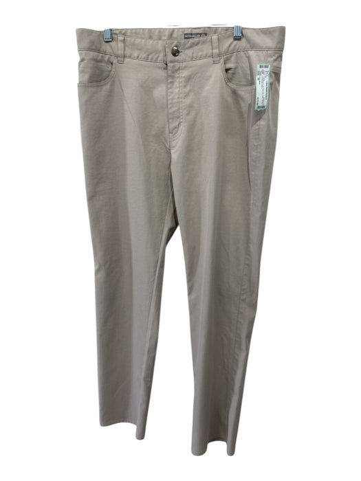 Peter Millar Size 36 Light Brown Polyester Solid Zip Fly Men's Pants Light Brown / 36