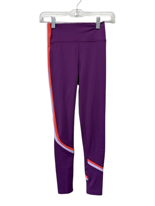 Splits 59 Size S Purple & Multi Polyester Blend Athletic Stripe Pants Purple & Multi / S