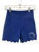Marysia Size Small Blue Elastic Waist Textured Logo Scalloped Shorts Blue / Small