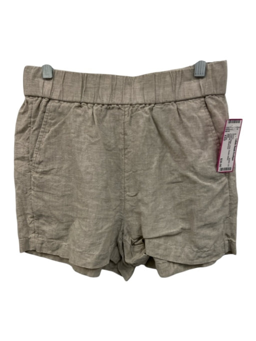 J Crew Size XXS Taupe Beige Linen Elastic Waist Pockets Shorts Taupe Beige / XXS