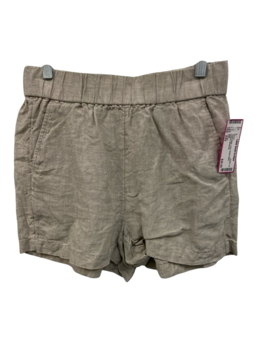 J Crew Size XXS Taupe Beige Linen Elastic Waist Pockets Shorts Taupe Beige / XXS