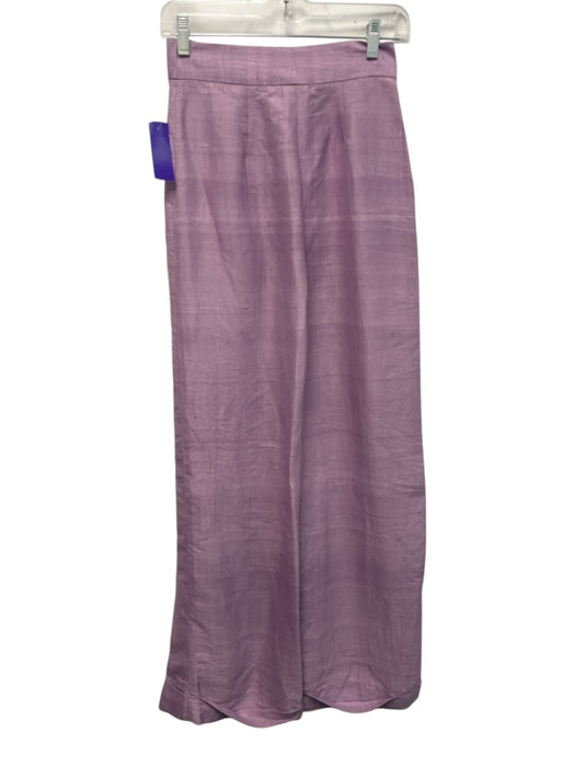 Julia Amory Size XS Light Purple Silk Textured Sleeveless Zip & Hook Pant Set Light Purple / XS