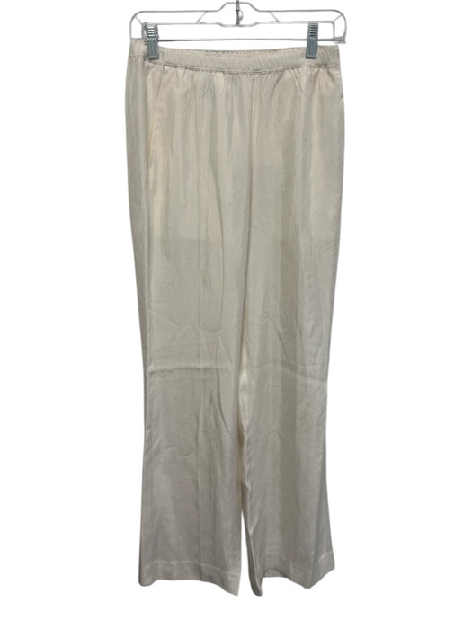 J Crew Size XXS Cream White Acetate Elastic Waist Wide Leg Pull On Pants Cream White / XXS