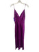 Olivia Von Halle Size 1 Purple Silk Spaghetti Strap V Neck Midi Slip Dress Purple / 1