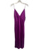 Olivia Von Halle Size 1 Purple Silk Spaghetti Strap V Neck Midi Slip Dress Purple / 1