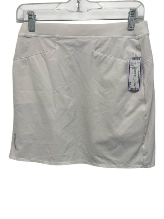 Ralph Lauren Size S White Polyester Blend Stretch Athletic Mini Shorts Inc Skirt White / S