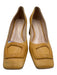 Rupert Sanderson Shoe Size 36 Mustard Yellow Leather Square Toe Buckle Pumps Mustard Yellow / 36