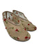 Khaite Shoe Size 36.5 Beige, Green & Red Mesh Floral Embroidered Slip On Flats Beige, Green & Red / 36.5