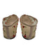 Khaite Shoe Size 36.5 Beige, Green & Red Mesh Floral Embroidered Slip On Flats Beige, Green & Red / 36.5