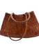 Dragon Diffusion Bags Brown Leather Woven Top Handle Shoulder Bag Brown / M