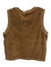 Suzie Kondi Size XS Tan Brown Cotton Blend Terry Cloth Crop Sleeveless Pant Set Tan Brown / XS