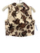 Antonio Melani Size 0 Cream & Brown Cotton Blend Floral Peter Pan Collar Top Cream & Brown / 0