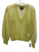 J. Crew Size XS Lime Green Polyester Semi Sheer V Neck Long Sleeve Top Lime Green / XS