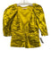 Ulla Johnson Size 2 Yellow Viscose Blend Metallic Ruched Front V Neck Top Yellow / 2