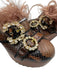 Autumn Adeigbo Shoe Size 37 Mixed Browns Leather Upper Wood Sole Feathers Clogs Mixed Browns / 37