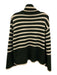 Toteme Size XS Green & Cream Wool Blend Stripe Wide Sleeves Turtleneck Sweater Green & Cream / XS