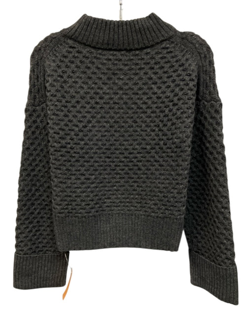 J. Crew Size XXS Gray Polyamide & Wool Blend Chunky Knit Ribbed Trim Sweater Gray / XXS