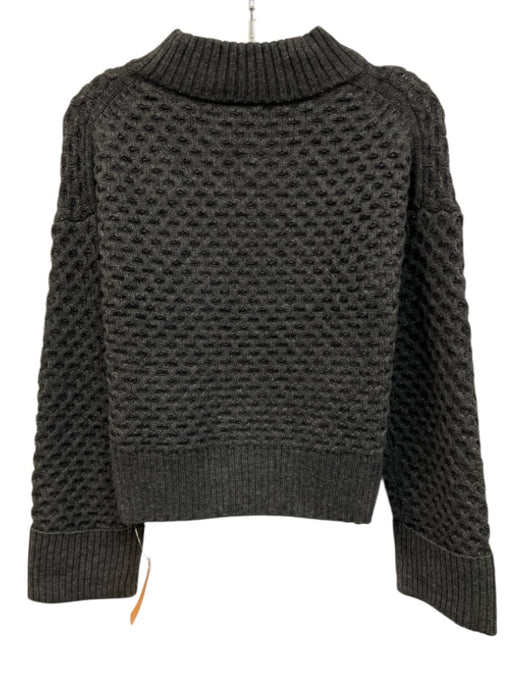 J. Crew Size XXS Gray Polyamide & Wool Blend Chunky Knit Ribbed Trim Sweater Gray / XXS