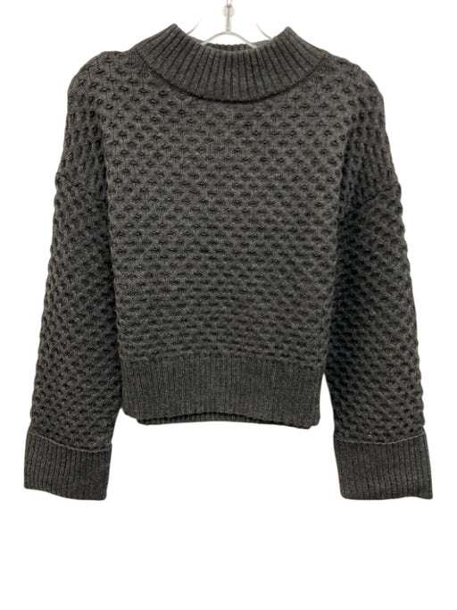 J. Crew Size XXS Gray Polyamide & Wool Blend Chunky Knit Ribbed Trim Sweater Gray / XXS