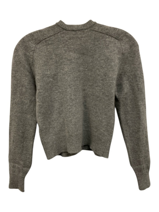 Doen Size XS Gray Wool & Cashmere Cropped Round Neck Cardigan Gray / XS