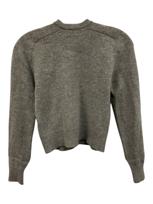 Doen Size XS Gray Wool & Cashmere Cropped Round Neck Cardigan Gray / XS