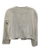 Julia Amory Size S White & Cream Tweed Detail Corduroy Round Neck Jacket White & Cream / S