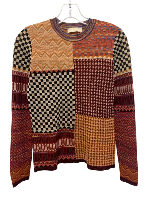 Ulla Johnson Size P / XS Red, Orange, Multi Wool Blend jacquard knit Sweater Red, Orange, Multi / P / XS