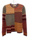 Ulla Johnson Size P / XS Red, Orange, Multi Wool Blend jacquard knit Sweater Red, Orange, Multi / P / XS