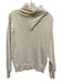 Pure Amici Size Small Cream White Cashmere Long Sleeve Mock Neck Knit Sweater Cream White / Small