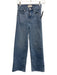 Frame Size 23 Light Wash Cotton Denim High Rise Whiskering Wide Leg Jeans Light Wash / 23
