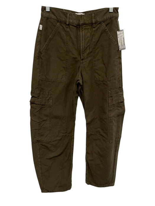 Citizens of Humanity Size 24 Army Fatigue Green Cotton High Rise Barrel Pants Army Fatigue Green / 24