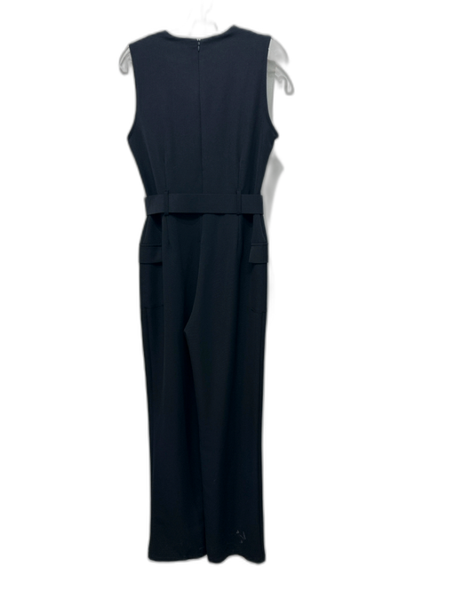 Bognar Blu Size Small Black Polyester Blend Sleeveless Cargo Pockets Jumpsuit Black / Small