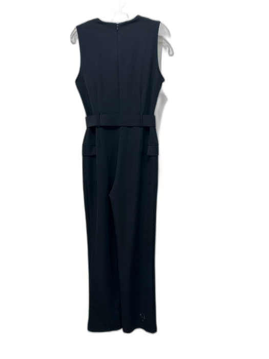 Bognar Blu Size Small Black Polyester Blend Sleeveless Cargo Pockets Jumpsuit Black / Small