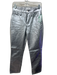Frame Size 25 Silver Cotton High Rise Straight Leg Metallic Jeans Silver / 25