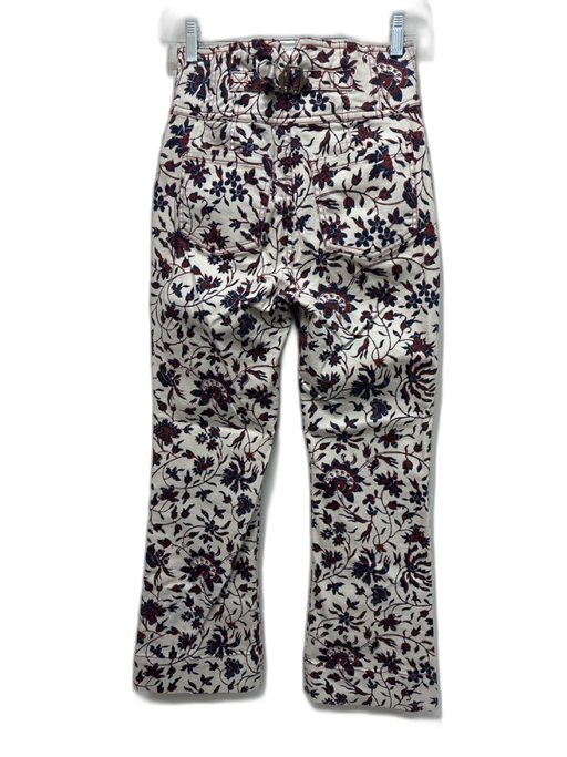 Ulla Johnson Size 4 Blue, Rust, White Cotton Denim High Rise Floral Print Jeans Blue, Rust, White / 4