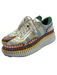 Chloe Shoe Size 36 White & Multi Textile Contrast Stitching Platform Sneakers White & Multi / 36