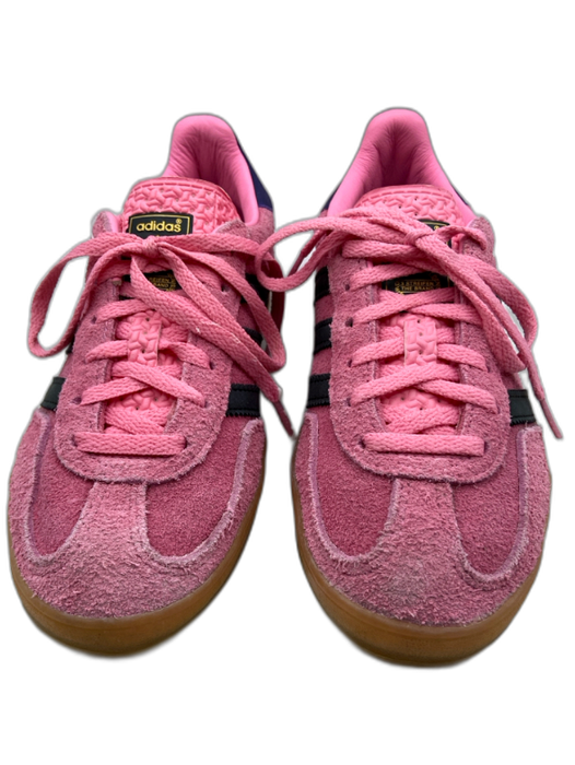 Adidas Shoe Size 5.5 Pink & Black Suede Low Top T Toe Lace Up Gazelle Sneakers Pink & Black / 5.5