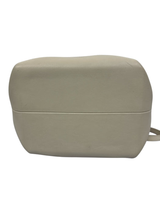 Khaite Cream White Leather Gold hardware Backpack Push Clasp Interior Pocket Bag Cream White / Large