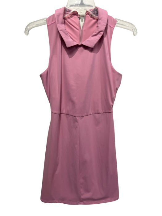 Foray Sport Size Small Pink Nylon Blend Sleeveless Collar Back Zip Paneled Dress Pink / Small