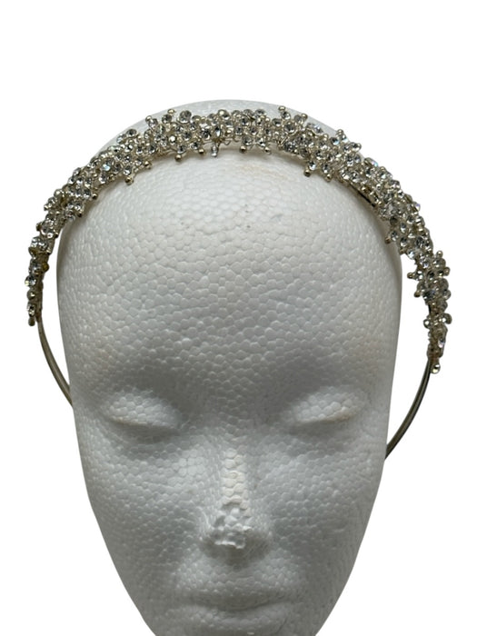 Bridal Sense Clear & Silver Metal & Plastic Floral Star Tiara Headband Clear & Silver