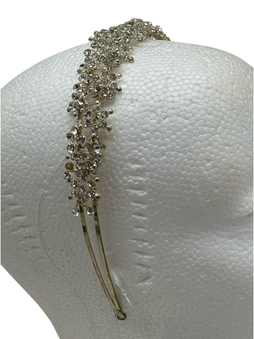 Bridal Sense Clear & Silver Metal & Plastic Floral Star Tiara Headband Clear & Silver