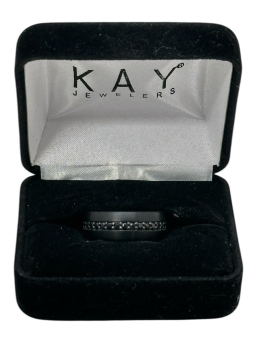 Kay Jewelers Black Tungsten Carbide Natural Sapphires Ring Black