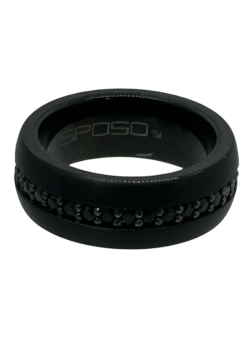 Kay Jewelers Black Tungsten Carbide Natural Sapphires Ring Black