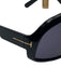 Tom Ford Black Acetate Shield Style Flat Top Oversized UV Protection Sunglasses Black