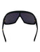 Tom Ford Black Acetate Shield Style Flat Top Oversized UV Protection Sunglasses Black