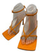 Bottega Veneta Shoe Size 38.5 Orange Leather Square Toe Thong Sandals Orange / 38.5