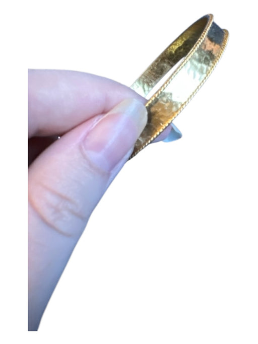 Julie Vos Gold Metal Hammered Bangle Bracelet Gold
