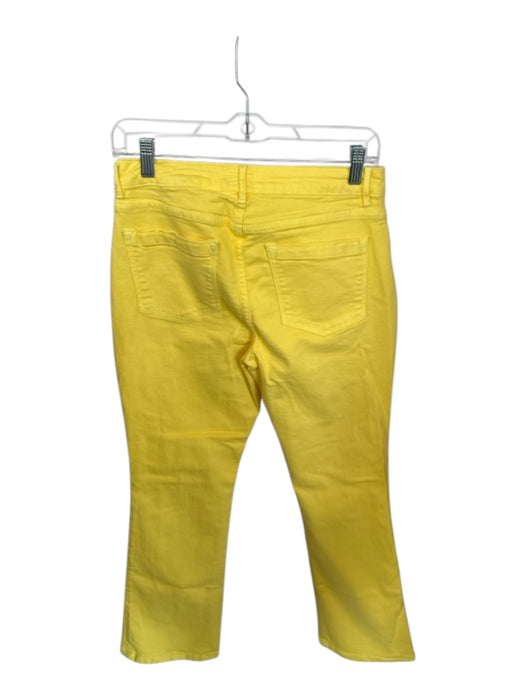 Ann Mashburn Size 28 Canary Yellow Cotton Blend High Waist Wide Leg Jeans Canary Yellow / 28