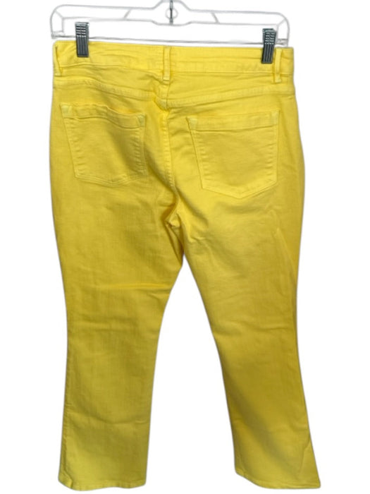 Ann Mashburn Size 28 Canary Yellow Cotton Blend High Waist Wide Leg Jeans Canary Yellow / 28